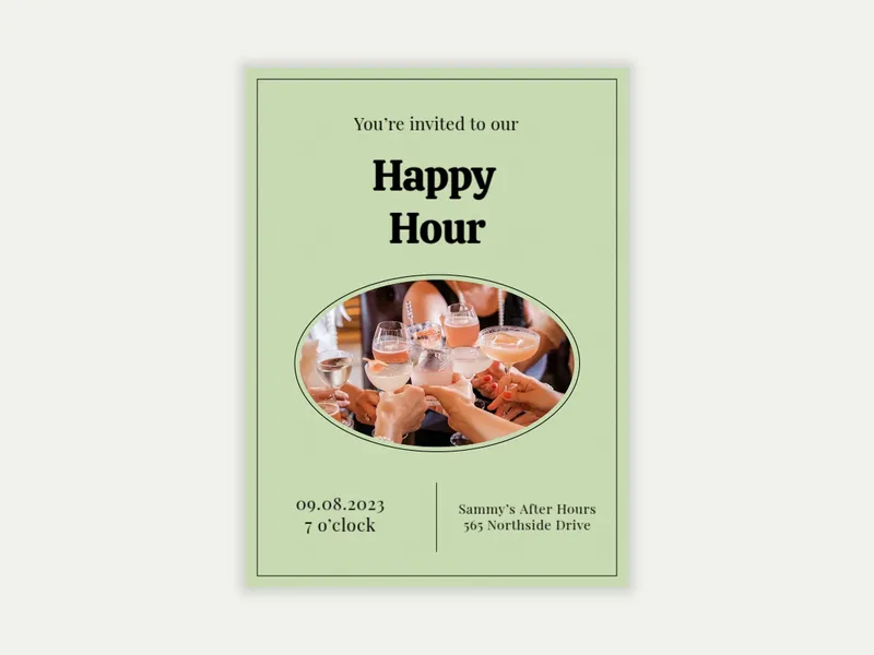 Oh So Oval (Photo) Invitation free template design