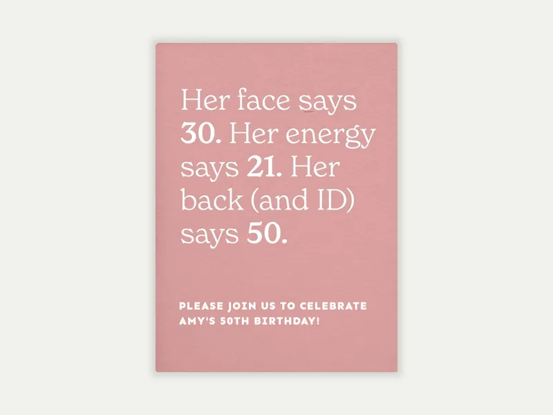 Can't Believe It's A 50th Party Invitation free template design