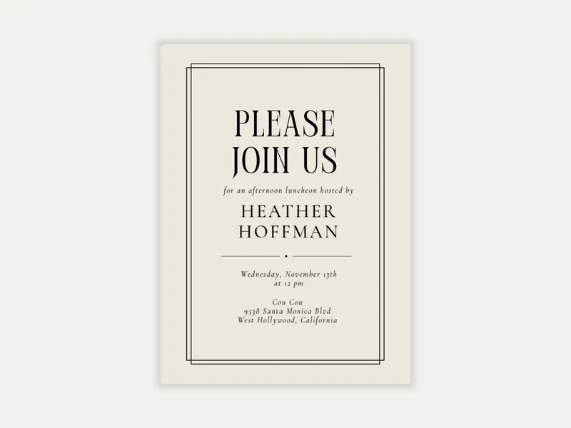 Classic Luncheon - meetings - Invitation