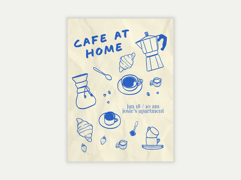 Coffee Chat Invitation free template design