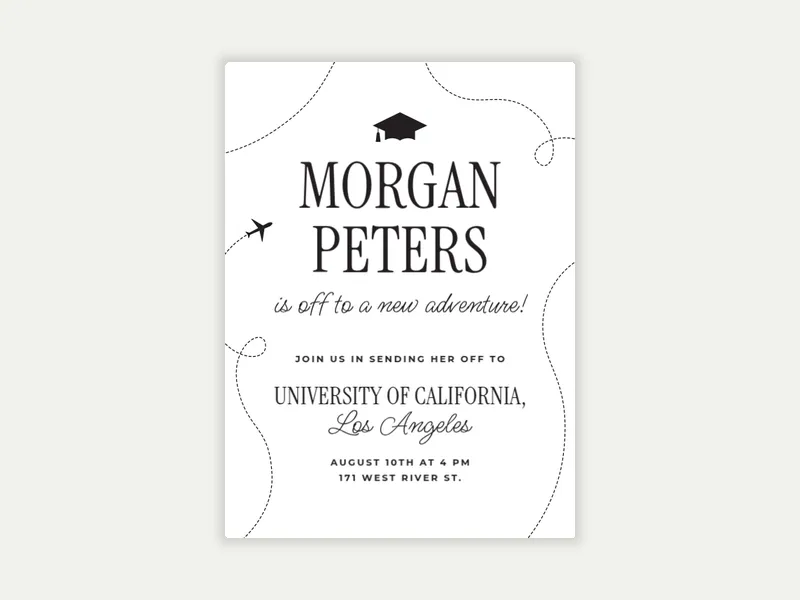 College Bound Invitation free template design
