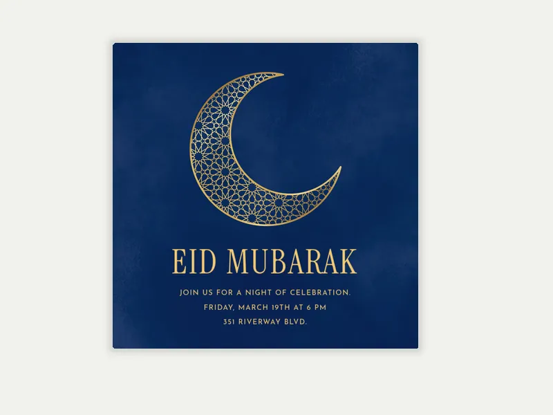 Crescent Moon Invitation free template design