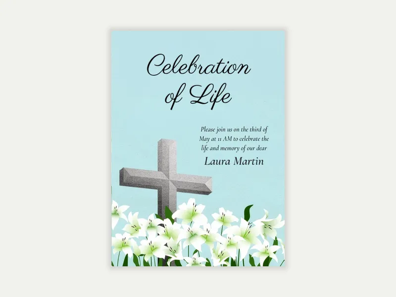 Cross and Lilies - featured - Invitation
