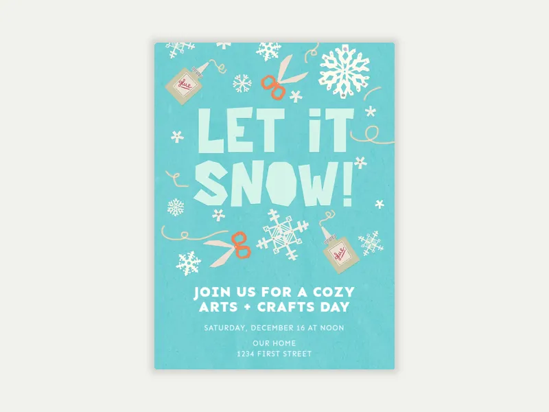 Cut and Paste Invitation free template design