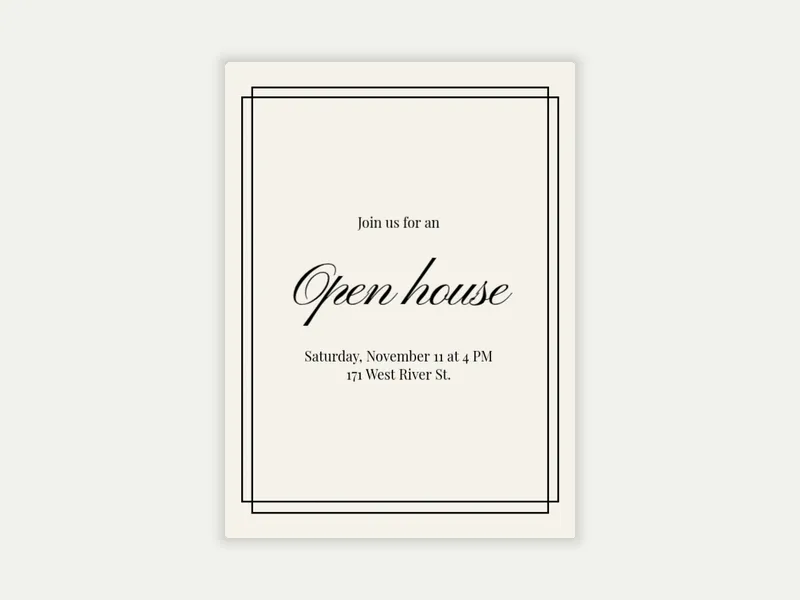 Dainty Border - open_house - Invitation
