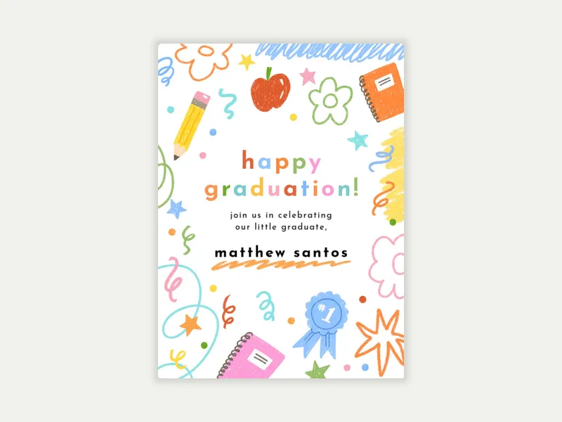 Darling Doodles Invitation free template design