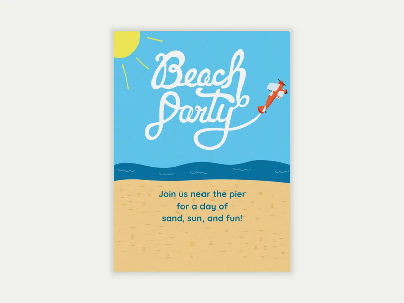 Beach Party - beach_party - Invitation
