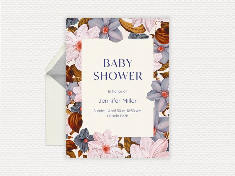 Delicate Petals Invitation premium template design