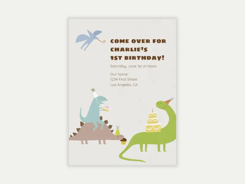 Dinosaur Birthday - featured - Invitation
