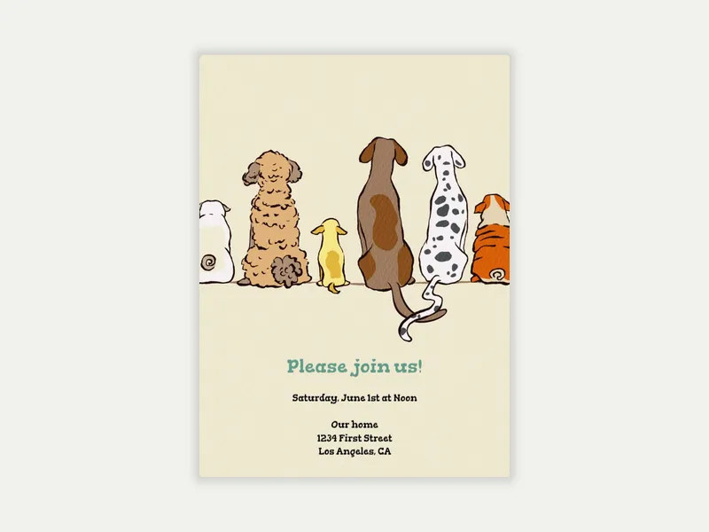 Dogtastic - pet_party - Invitation