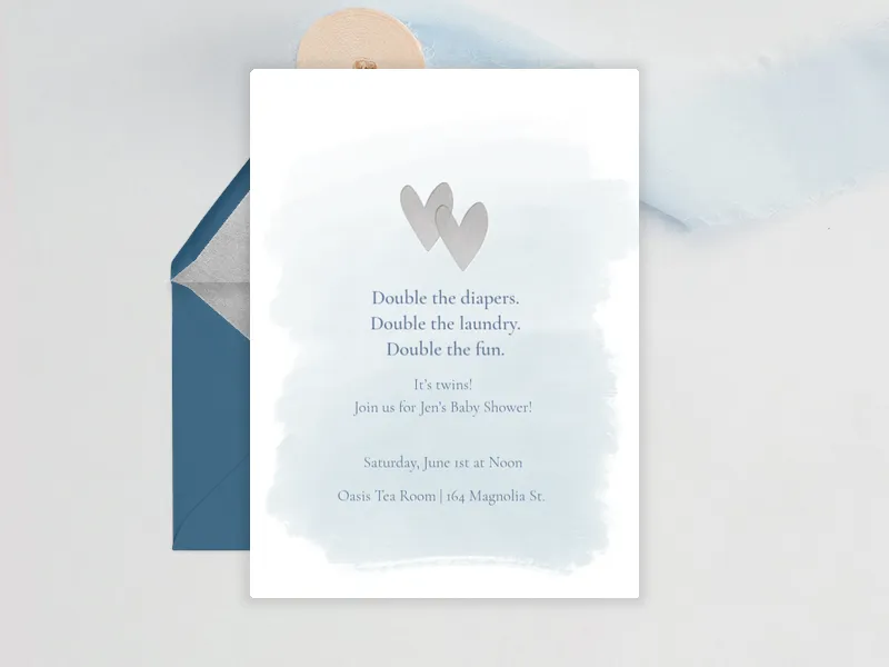 Double The Fun - twins_shower - Invitation
