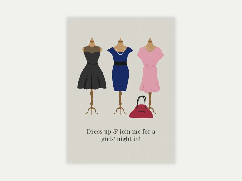 Dress Forms Invitation free template design