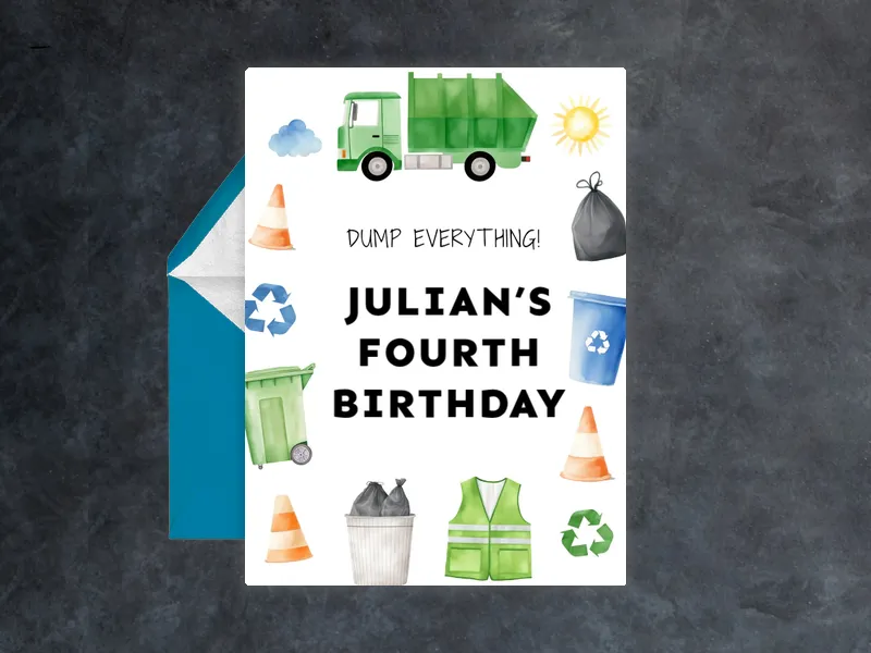Dump Everything Invitation premium template design