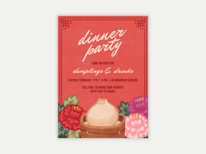 Dumpling Delight - lunarnewyear - Invitation