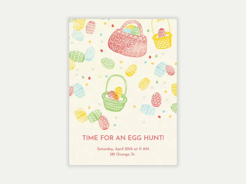 Easter Baskets - easter - Invitation