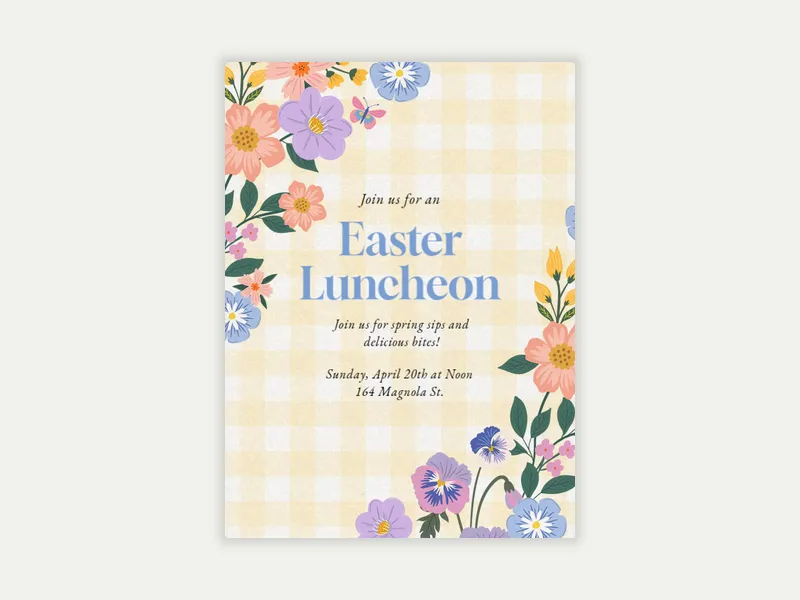 Easter Luncheon Invitation free template design