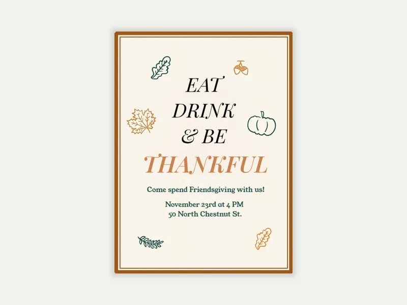 Good Food & Company Invitation free template design