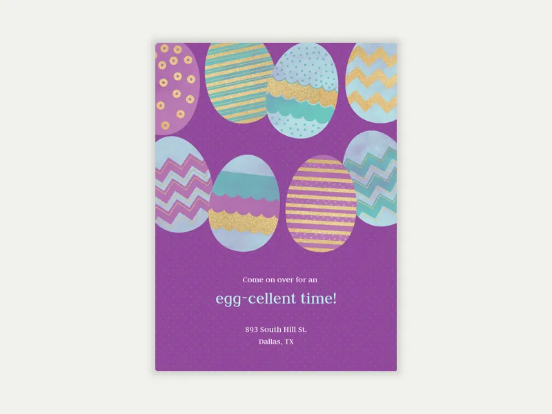 Egg Surprise Invitation free template design