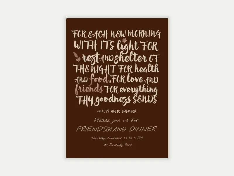 Emerson Friendsgiving - friendsgiving - Invitation