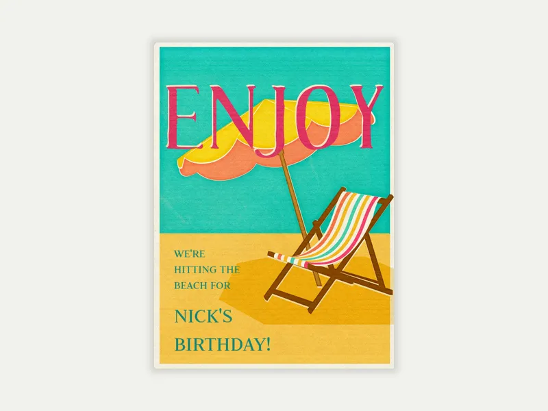 Enjoy Invitation free template design