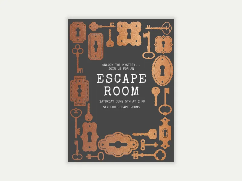 Escape Puzzle Detective - kids_activities - Invitation