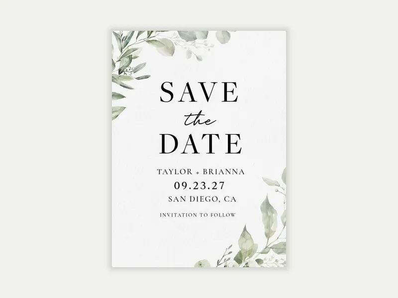 Eucalyptus Embrace - Save the Date - save_the_date_shop - Invitation