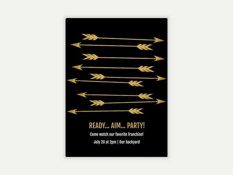 Everdeen Arrows Invitation free template design