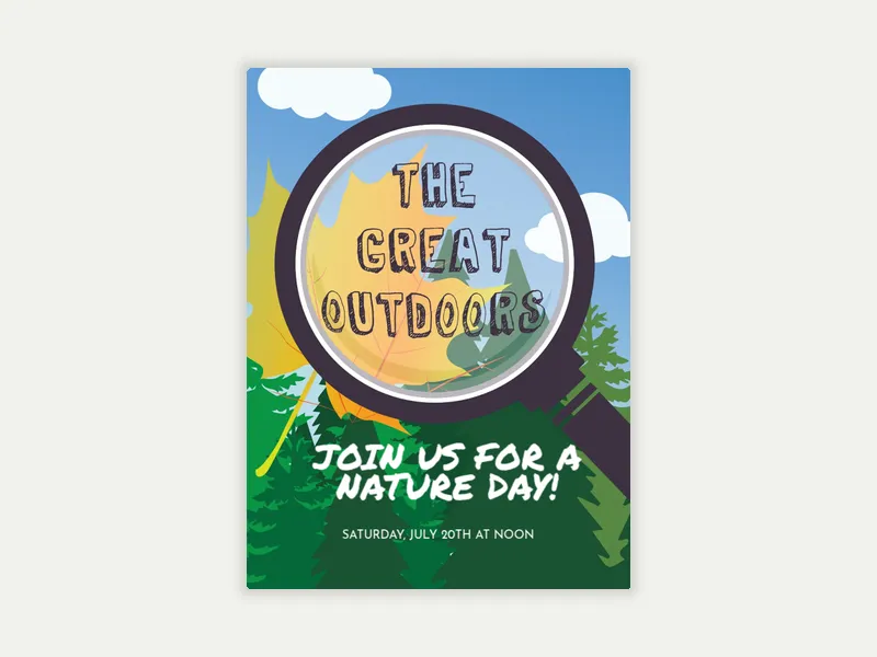 Explore Outdoors Invitation free template design