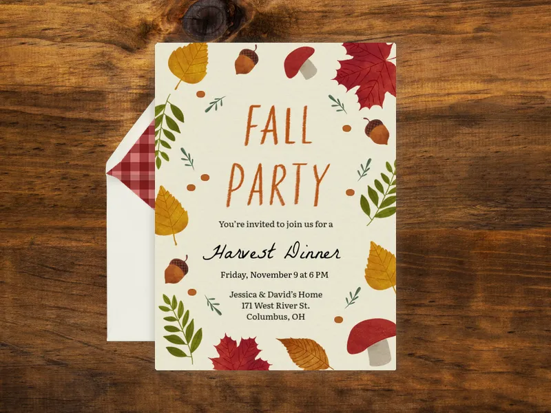 Fall Party - family_gathering - Invitation
