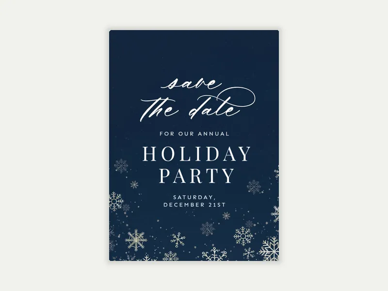 Falling Snow - Save the Date - holiday_save_the_date - Invitation