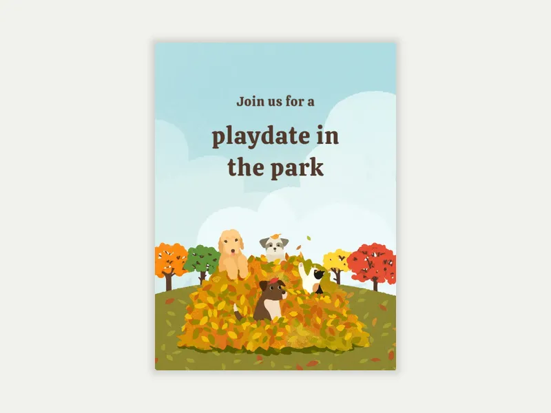 Piles of Fun Invitation free template design