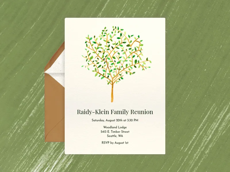 Family Reunion Tree - family_gathering - Invitation