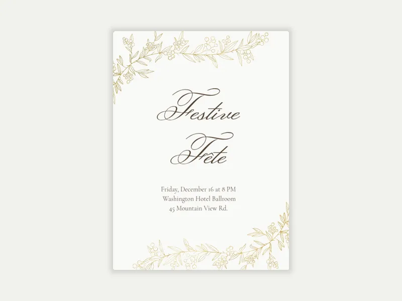 Festive Fête - charity_fundraisers - Invitation