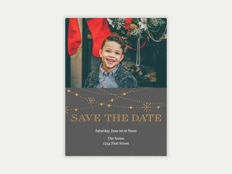 Festive Stars - Save the Date (Photo) - parties_save_the_date - Invitation