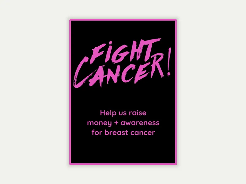 Fight Cancer Invitation free template design