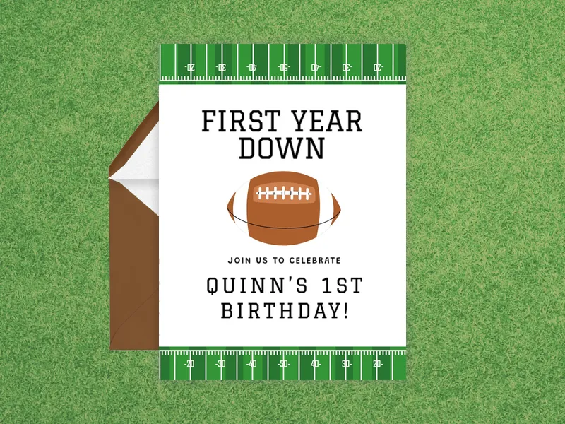 First Year Down - football - Invitation