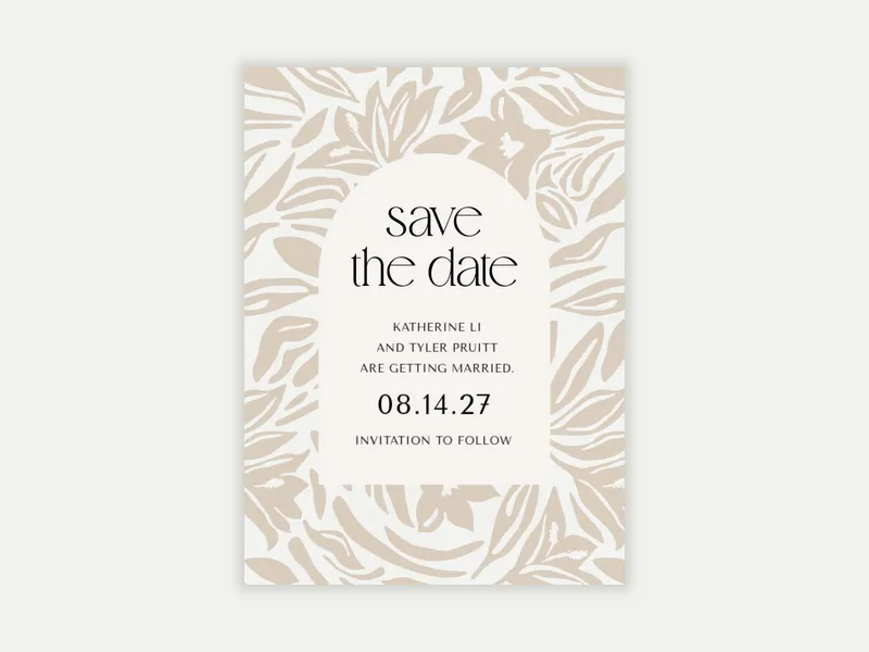 Floral Silhouettes - Save the Date - business_save_the_date - Invitation