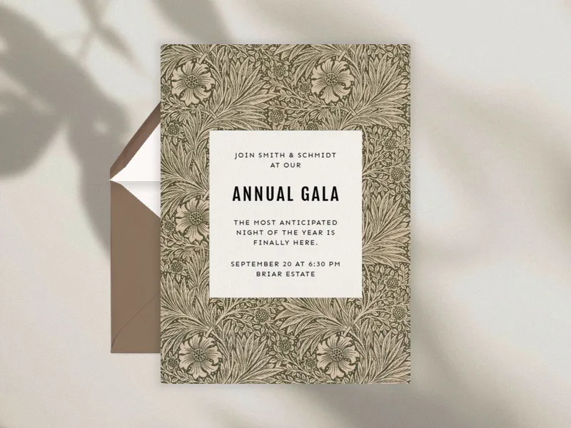 Floral Whispers Invitation premium template design