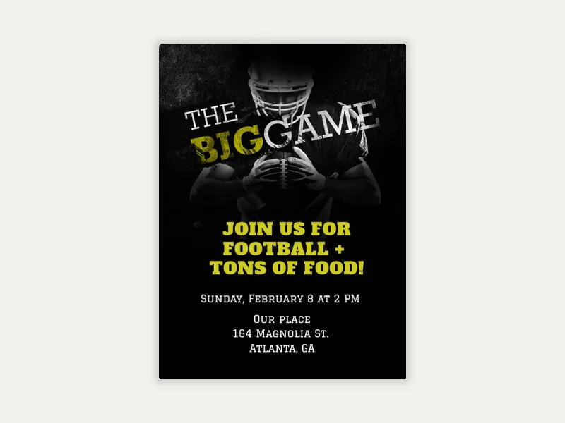 Football Player - football - Invitation