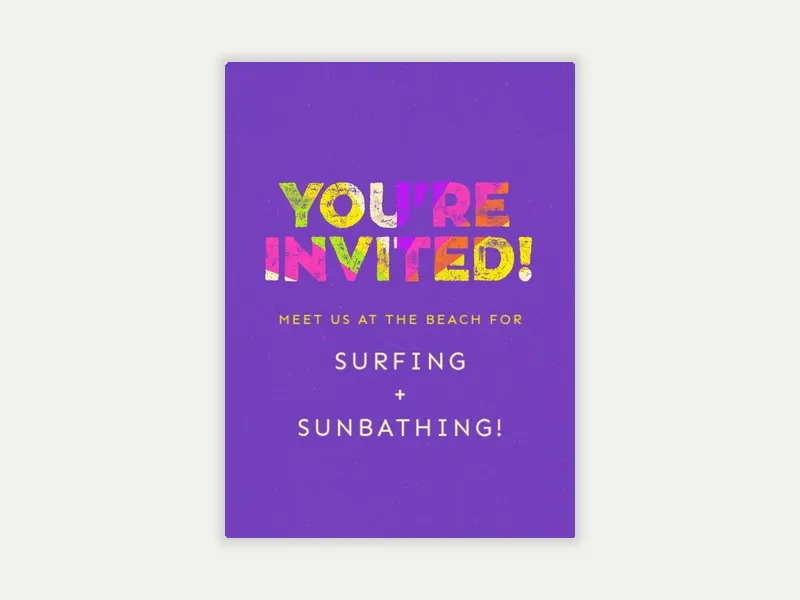 Fun Day - beach_party - Invitation