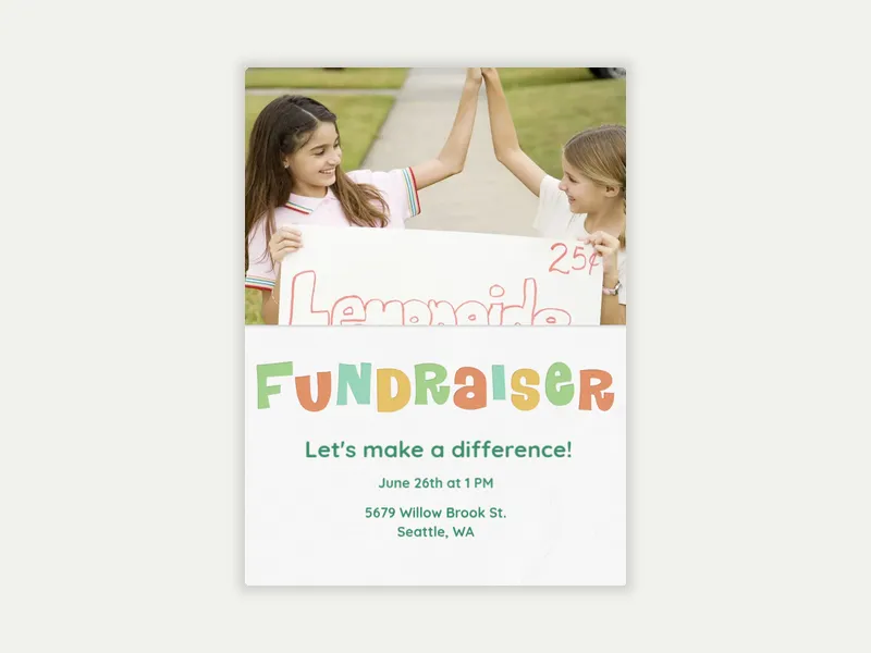 Fundraising (Photo) - kids_teen_bday_dyo_uyo - Invitation