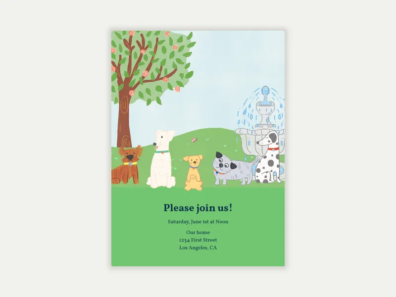 Furry Hangout Invitation free template design
