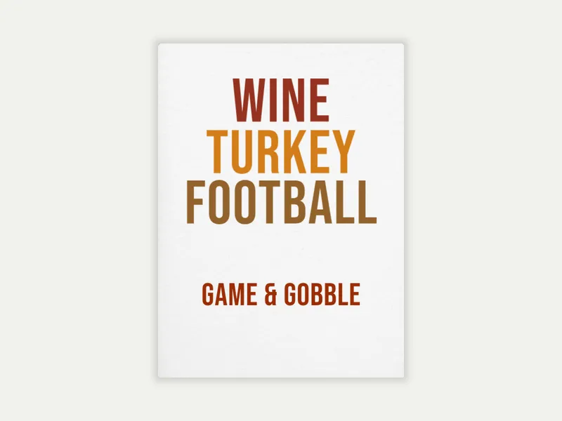 Game & Gobble Invitation free template design