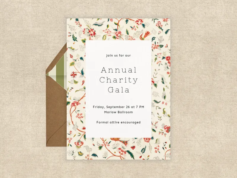 Garden Blooms Invitation premium template design