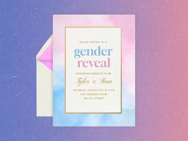 Gender Reveal Abstract - gender_reveal - Invitation