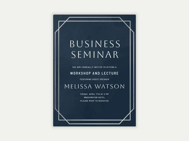 Geometric Border - meetings - Invitation