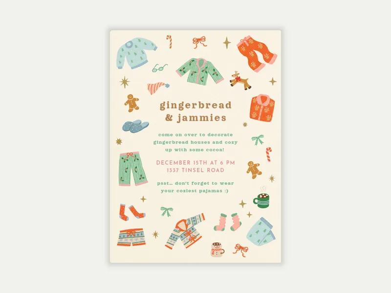 Gingerbread Spice Invitation free template design