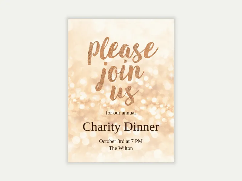 Glitter Gathering - meetings - Invitation