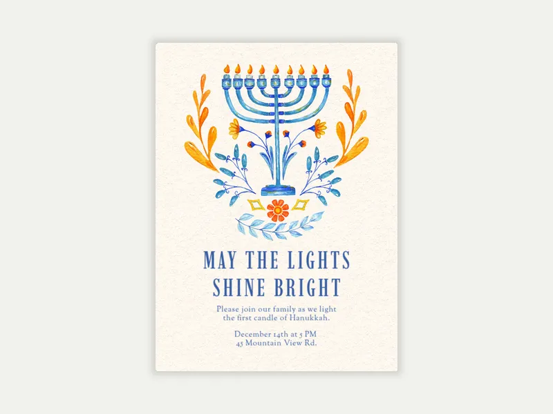 Glowing Lights Invitation free template design
