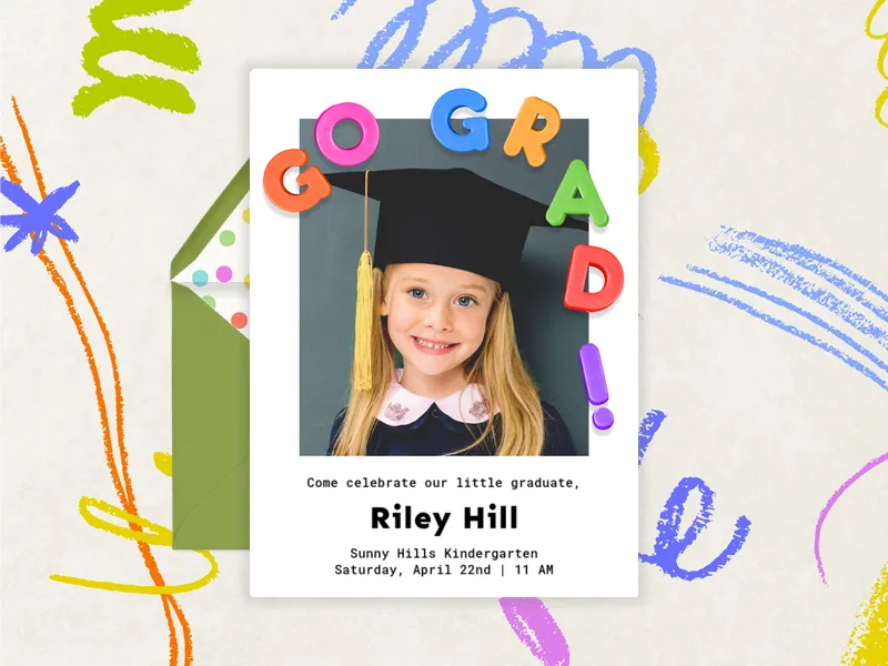 Go Grad Party Time (Photo) - graduation - Invitation